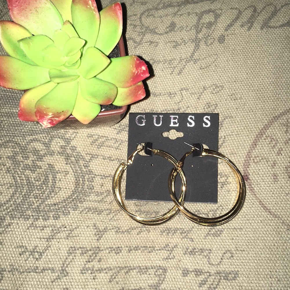 Guess Twist Design Hoops